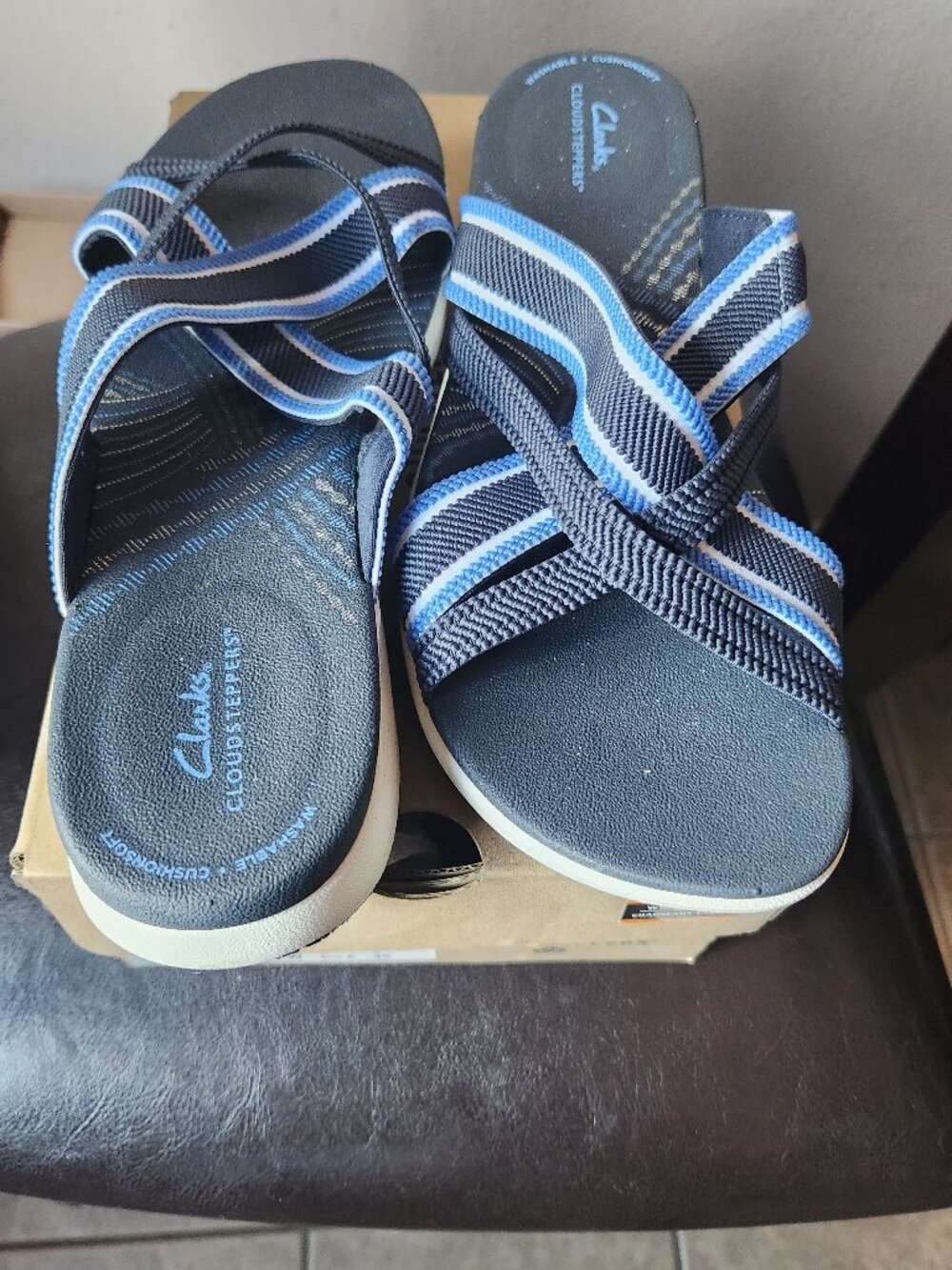 Clarks Cloudstepper Mira Isle Sandals Sz 9W